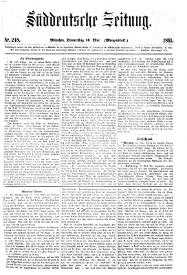 Süddeutsche Zeitung. Morgenblatt (Süddeutsche Zeitung) Donnerstag 16. Mai 1861