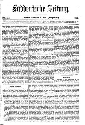 Süddeutsche Zeitung. Morgenblatt (Süddeutsche Zeitung) Samstag 18. Mai 1861