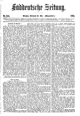 Süddeutsche Zeitung. Morgenblatt (Süddeutsche Zeitung) Mittwoch 22. Mai 1861