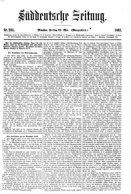 Süddeutsche Zeitung. Morgenblatt (Süddeutsche Zeitung) Freitag 24. Mai 1861