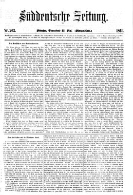 Süddeutsche Zeitung. Morgenblatt (Süddeutsche Zeitung) Samstag 25. Mai 1861