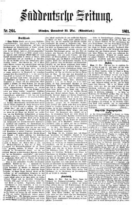 Süddeutsche Zeitung. Morgenblatt (Süddeutsche Zeitung) Samstag 25. Mai 1861