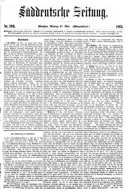 Süddeutsche Zeitung. Morgenblatt (Süddeutsche Zeitung) Montag 27. Mai 1861