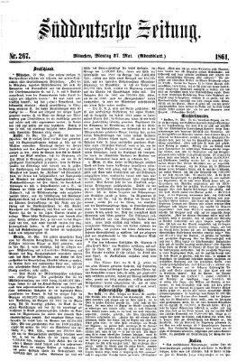 Süddeutsche Zeitung. Morgenblatt (Süddeutsche Zeitung) Montag 27. Mai 1861