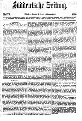 Süddeutsche Zeitung. Morgenblatt (Süddeutsche Zeitung) Sonntag 2. Juni 1861