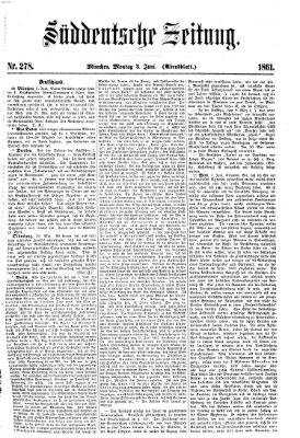 Süddeutsche Zeitung. Morgenblatt (Süddeutsche Zeitung) Montag 3. Juni 1861