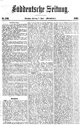 Süddeutsche Zeitung. Morgenblatt (Süddeutsche Zeitung) Freitag 7. Juni 1861