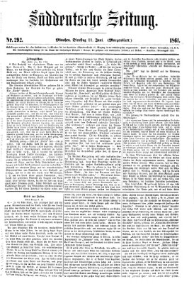 Süddeutsche Zeitung. Morgenblatt (Süddeutsche Zeitung) Dienstag 11. Juni 1861