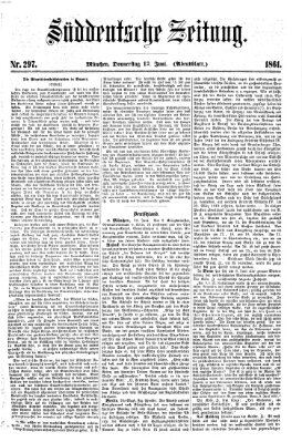 Süddeutsche Zeitung. Morgenblatt (Süddeutsche Zeitung) Donnerstag 13. Juni 1861