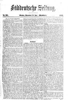 Süddeutsche Zeitung. Morgenblatt (Süddeutsche Zeitung) Samstag 15. Juni 1861