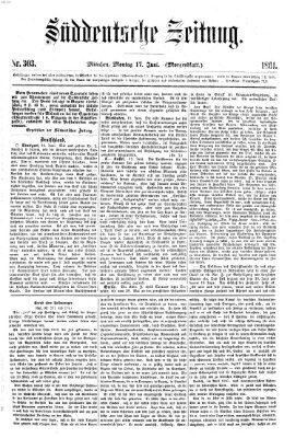 Süddeutsche Zeitung. Morgenblatt (Süddeutsche Zeitung) Montag 17. Juni 1861