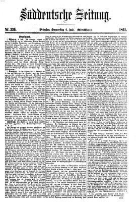 Süddeutsche Zeitung. Morgenblatt (Süddeutsche Zeitung) Donnerstag 4. Juli 1861