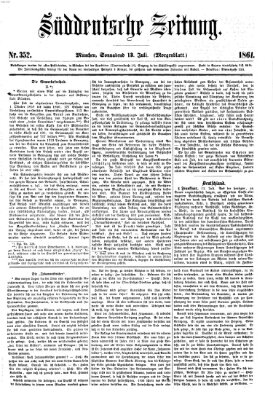 Süddeutsche Zeitung. Morgenblatt (Süddeutsche Zeitung) Samstag 13. Juli 1861