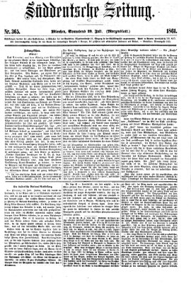 Süddeutsche Zeitung. Morgenblatt (Süddeutsche Zeitung) Samstag 20. Juli 1861