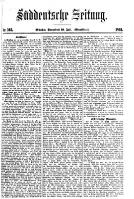 Süddeutsche Zeitung. Morgenblatt (Süddeutsche Zeitung) Samstag 20. Juli 1861