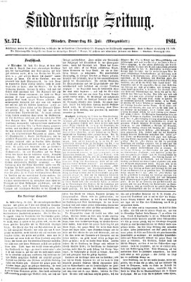 Süddeutsche Zeitung. Morgenblatt (Süddeutsche Zeitung) Donnerstag 25. Juli 1861