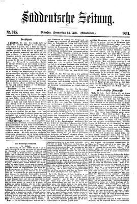 Süddeutsche Zeitung. Morgenblatt (Süddeutsche Zeitung) Donnerstag 25. Juli 1861