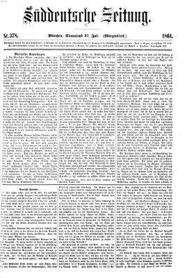 Süddeutsche Zeitung. Morgenblatt (Süddeutsche Zeitung) Samstag 27. Juli 1861