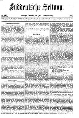 Süddeutsche Zeitung. Morgenblatt (Süddeutsche Zeitung) Sonntag 28. Juli 1861