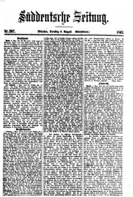 Süddeutsche Zeitung. Morgenblatt (Süddeutsche Zeitung) Dienstag 6. August 1861