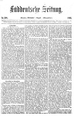 Süddeutsche Zeitung. Morgenblatt (Süddeutsche Zeitung) Mittwoch 7. August 1861