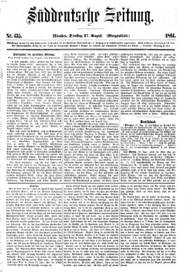 Süddeutsche Zeitung. Morgenblatt (Süddeutsche Zeitung) Dienstag 27. August 1861