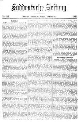 Süddeutsche Zeitung. Morgenblatt (Süddeutsche Zeitung) Dienstag 27. August 1861