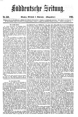 Süddeutsche Zeitung. Morgenblatt (Süddeutsche Zeitung) Mittwoch 4. September 1861