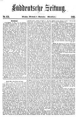 Süddeutsche Zeitung. Morgenblatt (Süddeutsche Zeitung) Mittwoch 4. September 1861