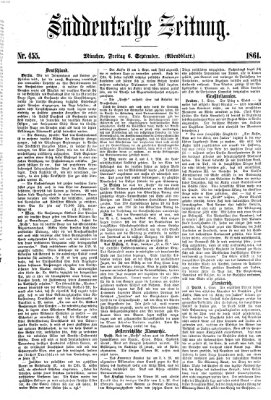 Süddeutsche Zeitung. Morgenblatt (Süddeutsche Zeitung) Freitag 6. September 1861