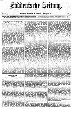 Süddeutsche Zeitung. Morgenblatt (Süddeutsche Zeitung) Mittwoch 9. Oktober 1861