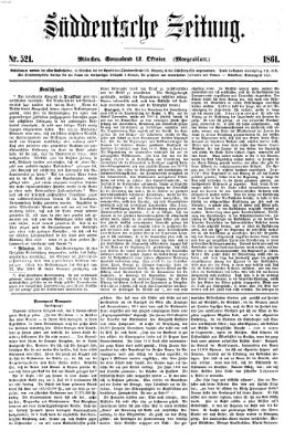 Süddeutsche Zeitung. Morgenblatt (Süddeutsche Zeitung) Samstag 12. Oktober 1861