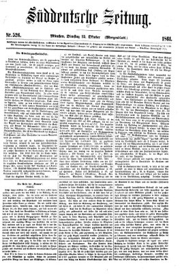 Süddeutsche Zeitung. Morgenblatt (Süddeutsche Zeitung) Dienstag 15. Oktober 1861