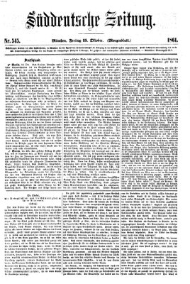 Süddeutsche Zeitung. Morgenblatt (Süddeutsche Zeitung) Freitag 25. Oktober 1861