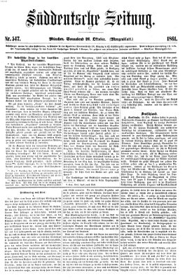 Süddeutsche Zeitung. Morgenblatt (Süddeutsche Zeitung) Samstag 26. Oktober 1861