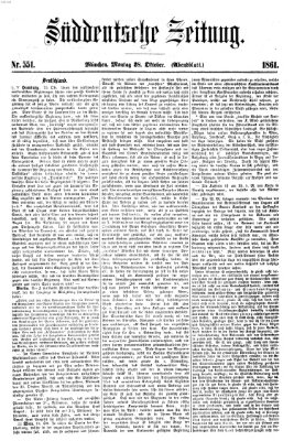 Süddeutsche Zeitung. Morgenblatt (Süddeutsche Zeitung) Montag 28. Oktober 1861