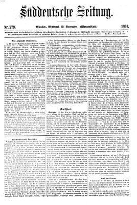 Süddeutsche Zeitung. Morgenblatt (Süddeutsche Zeitung) Mittwoch 13. November 1861