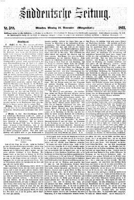 Süddeutsche Zeitung. Morgenblatt (Süddeutsche Zeitung) Montag 18. November 1861