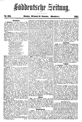 Süddeutsche Zeitung. Morgenblatt (Süddeutsche Zeitung) Mittwoch 20. November 1861