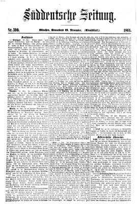 Süddeutsche Zeitung. Morgenblatt (Süddeutsche Zeitung) Samstag 23. November 1861