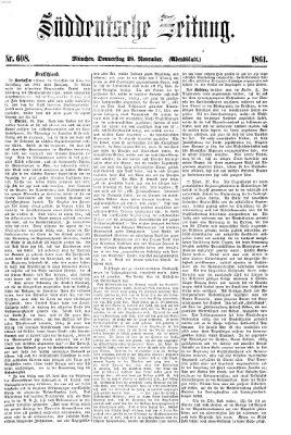 Süddeutsche Zeitung. Morgenblatt (Süddeutsche Zeitung) Donnerstag 28. November 1861