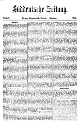 Süddeutsche Zeitung. Morgenblatt (Süddeutsche Zeitung) Samstag 30. November 1861