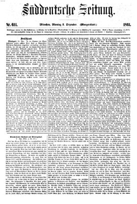 Süddeutsche Zeitung. Morgenblatt (Süddeutsche Zeitung) Montag 2. Dezember 1861