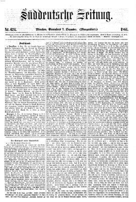 Süddeutsche Zeitung. Morgenblatt (Süddeutsche Zeitung) Samstag 7. Dezember 1861