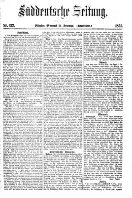 Süddeutsche Zeitung. Morgenblatt (Süddeutsche Zeitung) Mittwoch 11. Dezember 1861