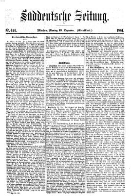 Süddeutsche Zeitung. Morgenblatt (Süddeutsche Zeitung) Montag 23. Dezember 1861