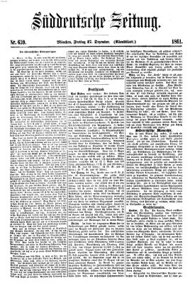 Süddeutsche Zeitung. Morgenblatt (Süddeutsche Zeitung) Freitag 27. Dezember 1861