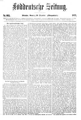 Süddeutsche Zeitung. Morgenblatt (Süddeutsche Zeitung) Sonntag 29. Dezember 1861