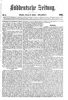 Süddeutsche Zeitung. Morgenblatt (Süddeutsche Zeitung) Freitag 3. Januar 1862