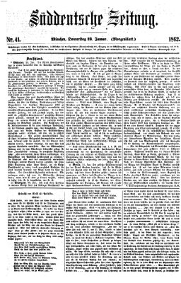 Süddeutsche Zeitung. Morgenblatt (Süddeutsche Zeitung) Donnerstag 23. Januar 1862